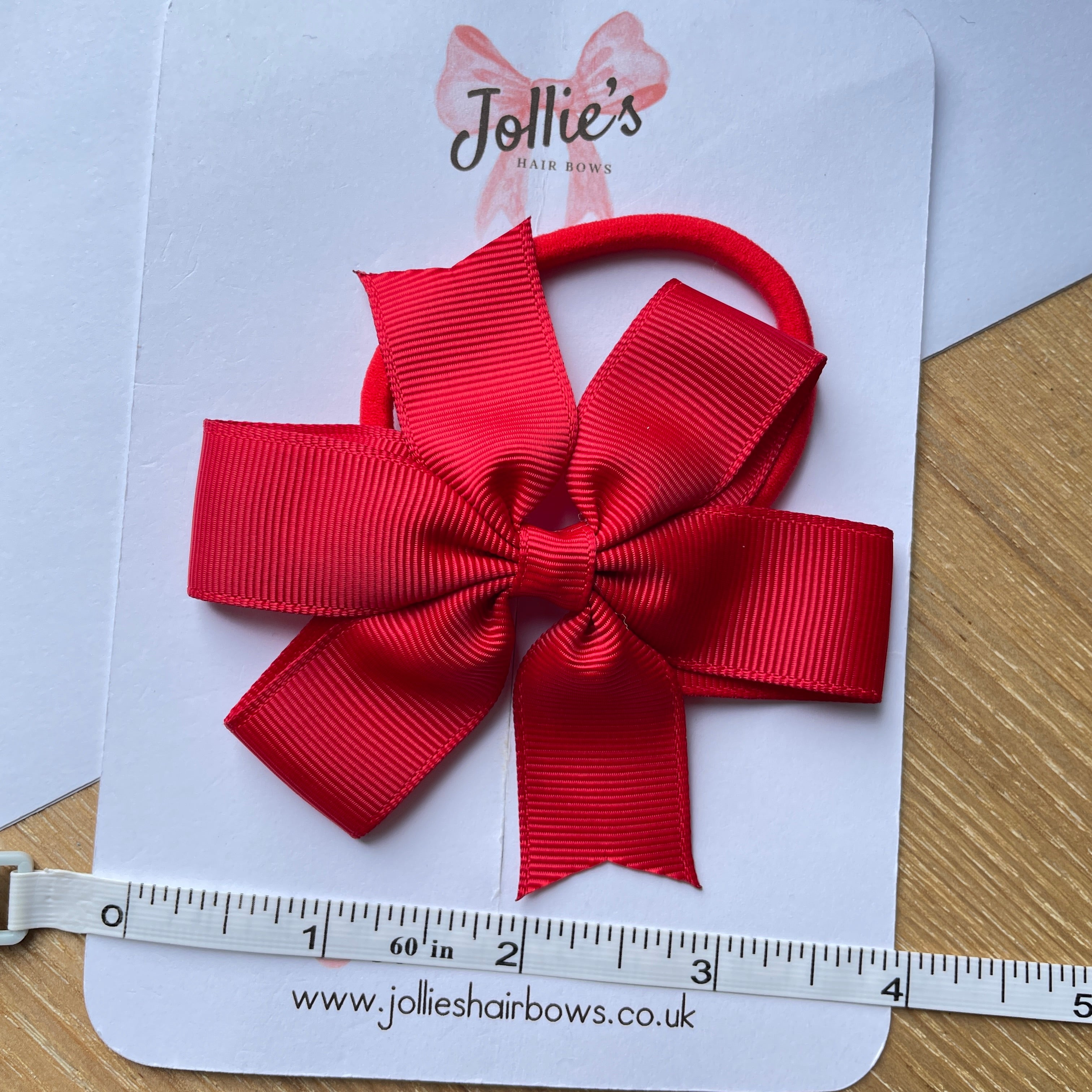 3.5inch Pinwheel Bow with Bobble - Red