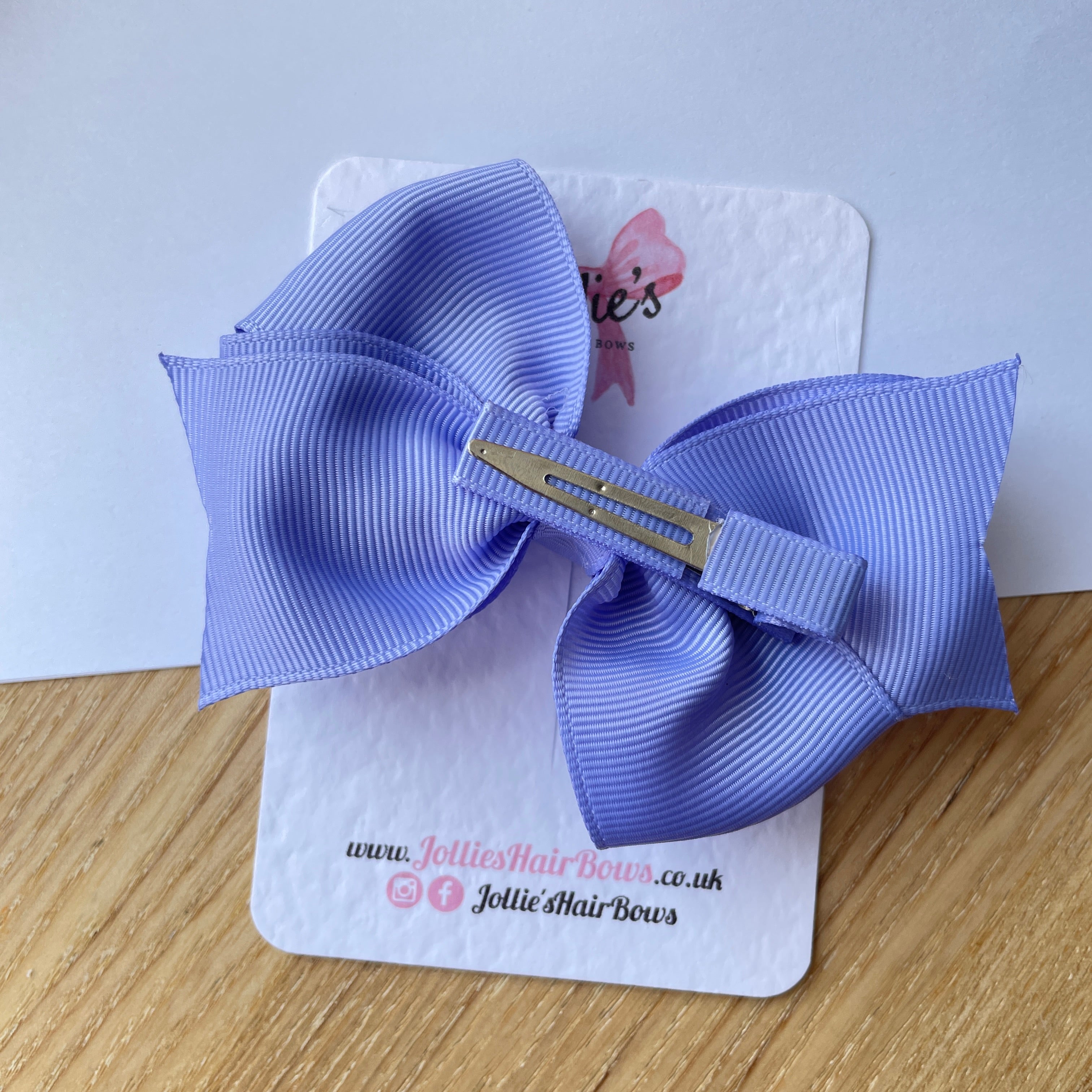 4inch Triple Layers Bow with Clip - Iris