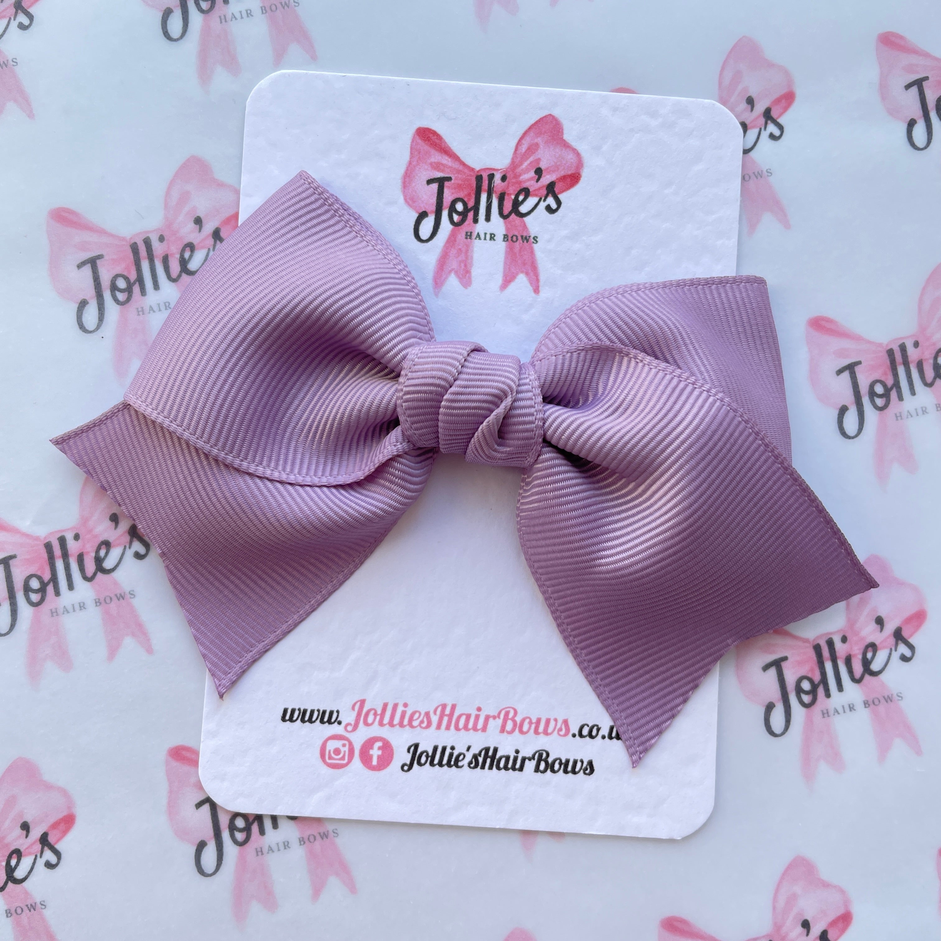 4inch Ribbon Bow with Clip - Fresco