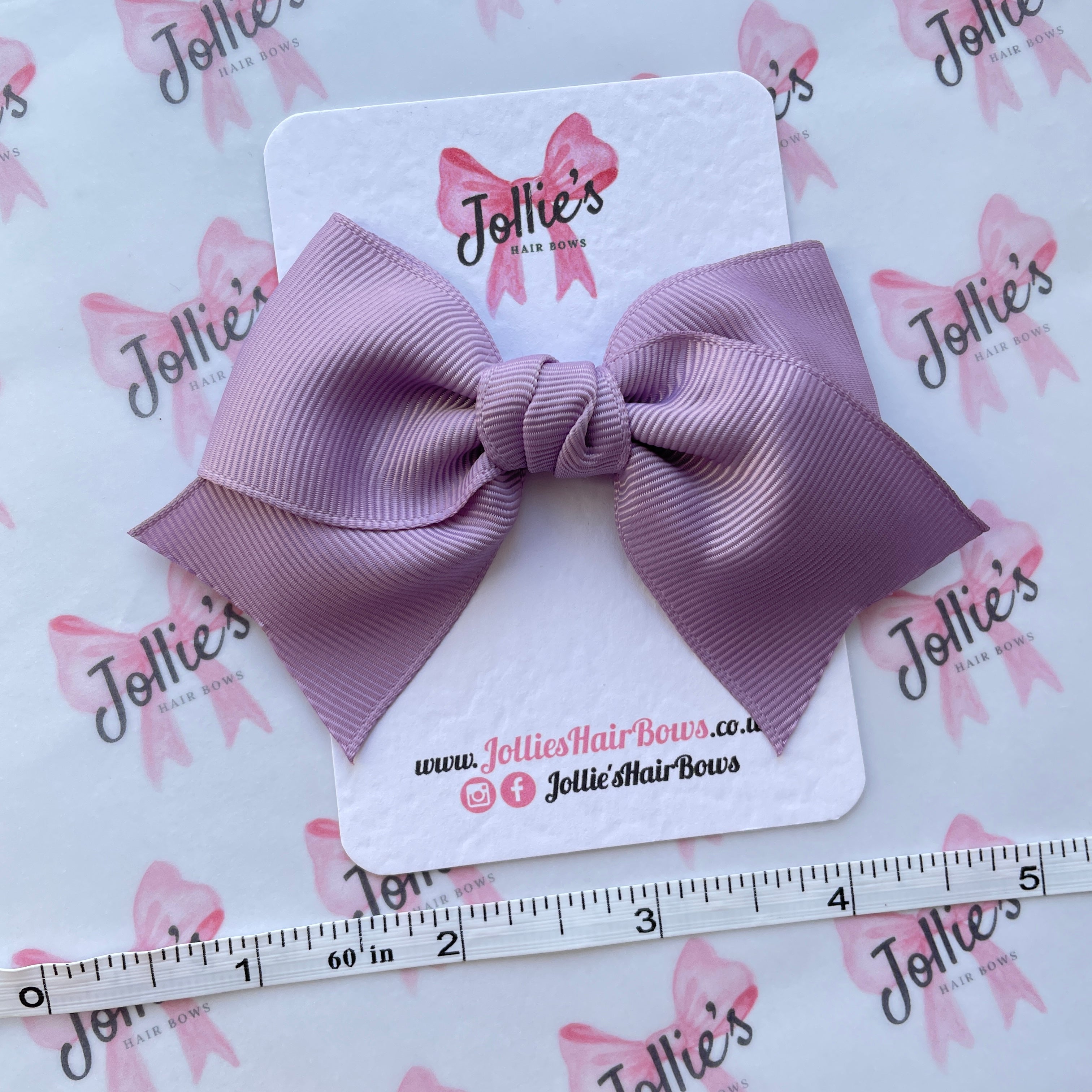 4inch Ribbon Bow with Clip - Fresco