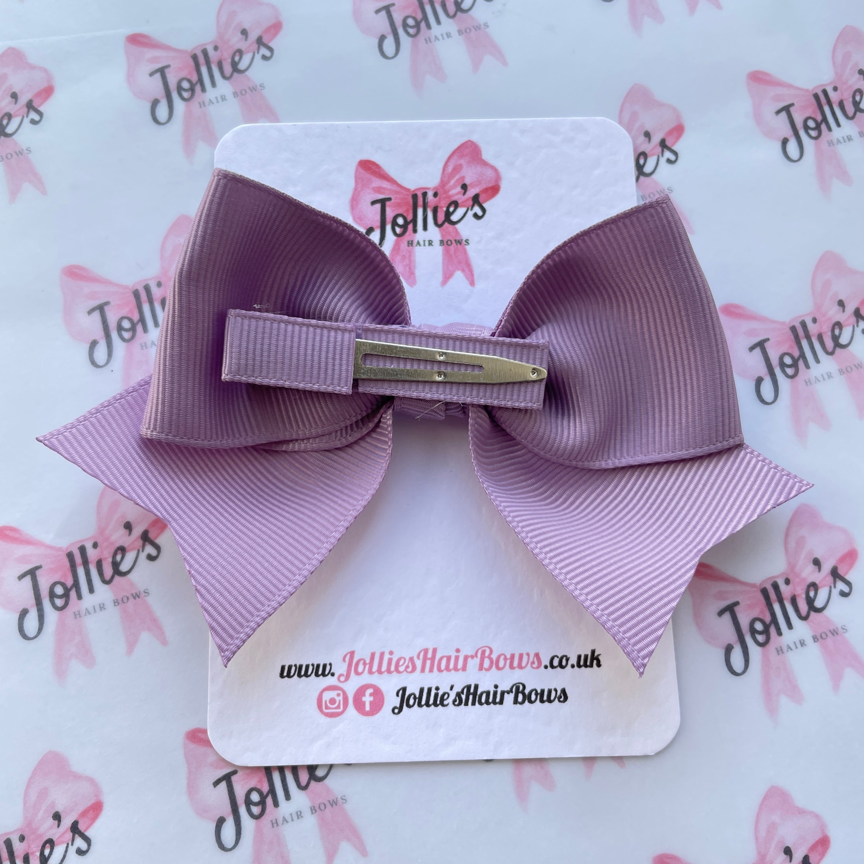 4inch Ribbon Bow with Clip - Fresco