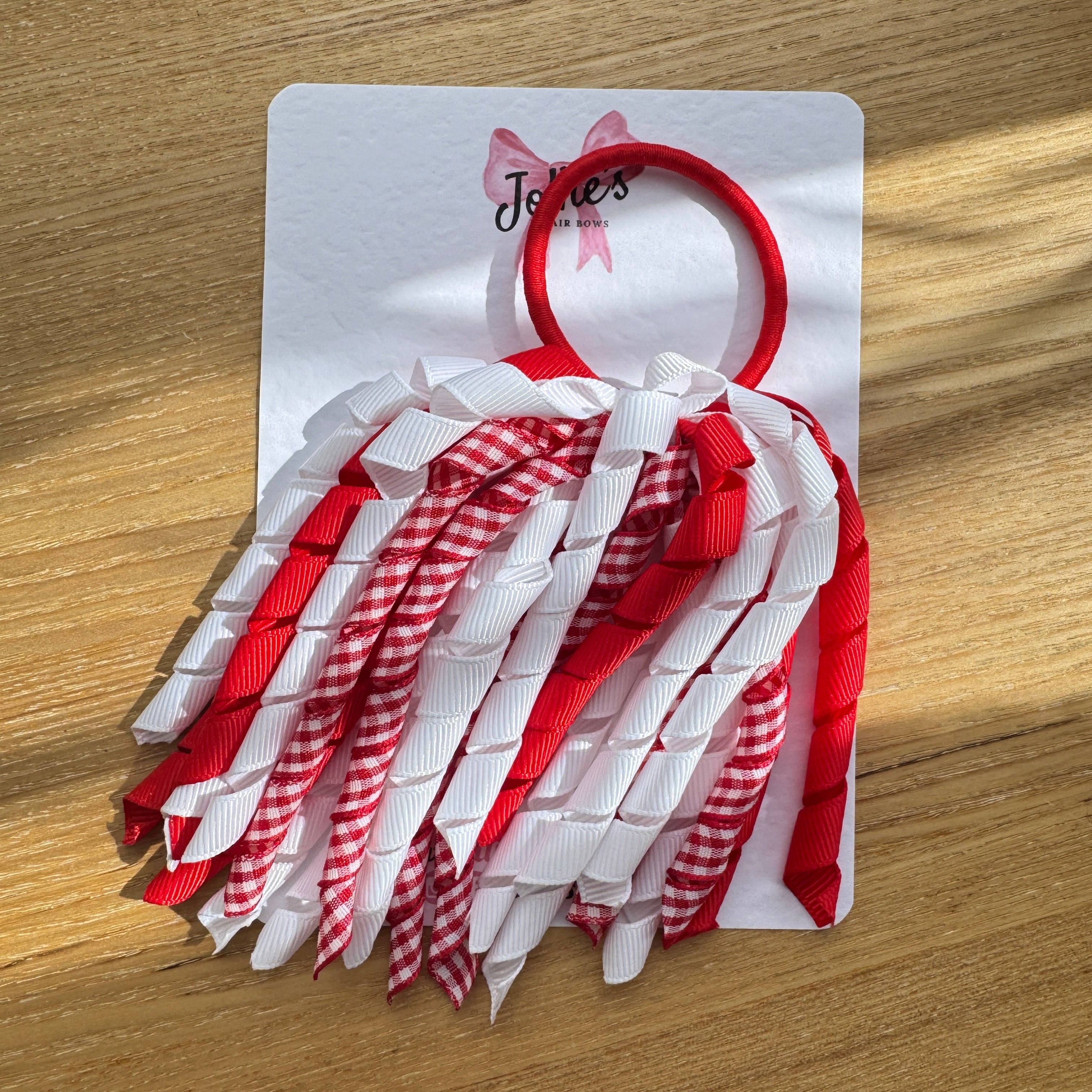 Corker Hair Bobble – Red Gingham | School Hair Accessory for Girls