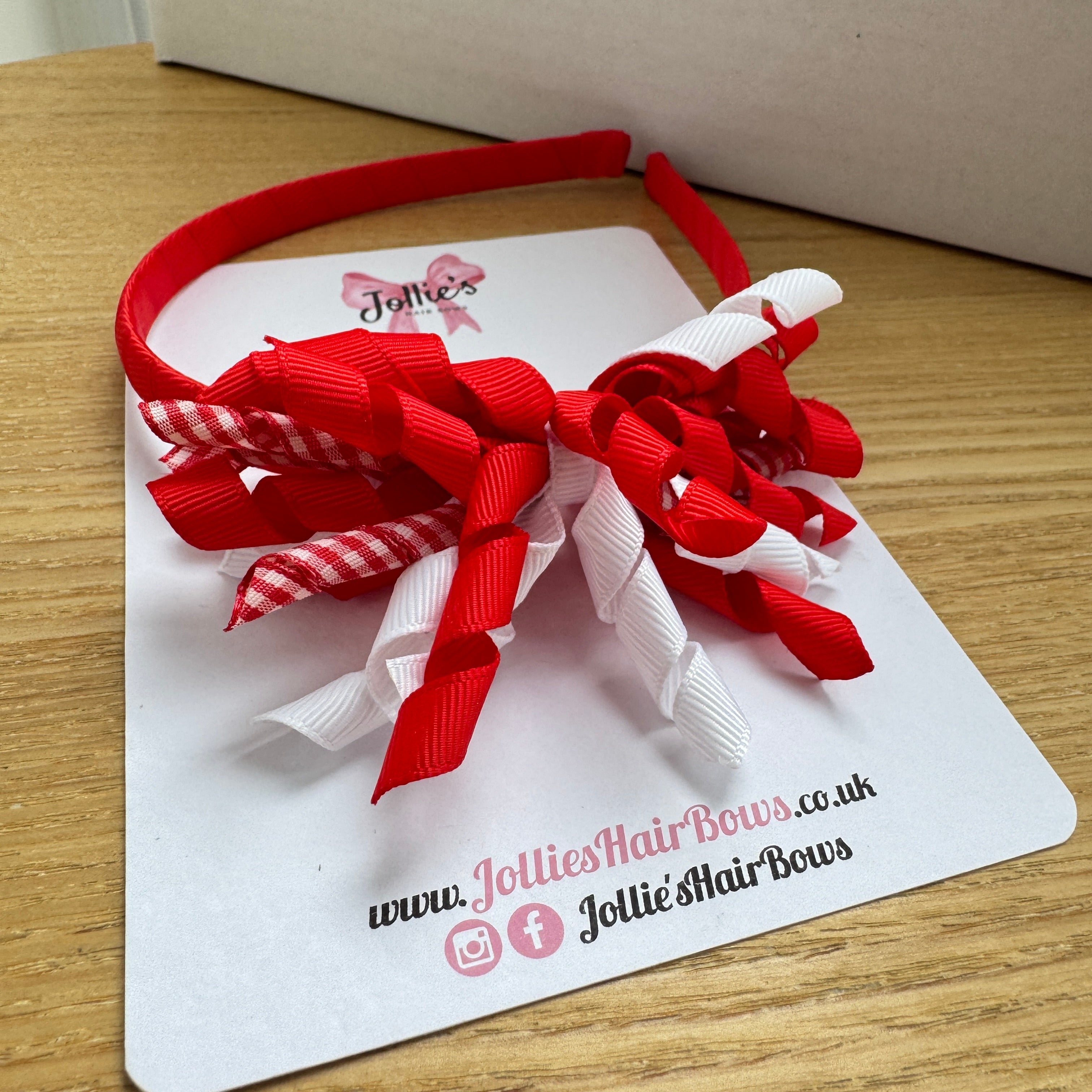 Alice Band – Red Gingham Corker