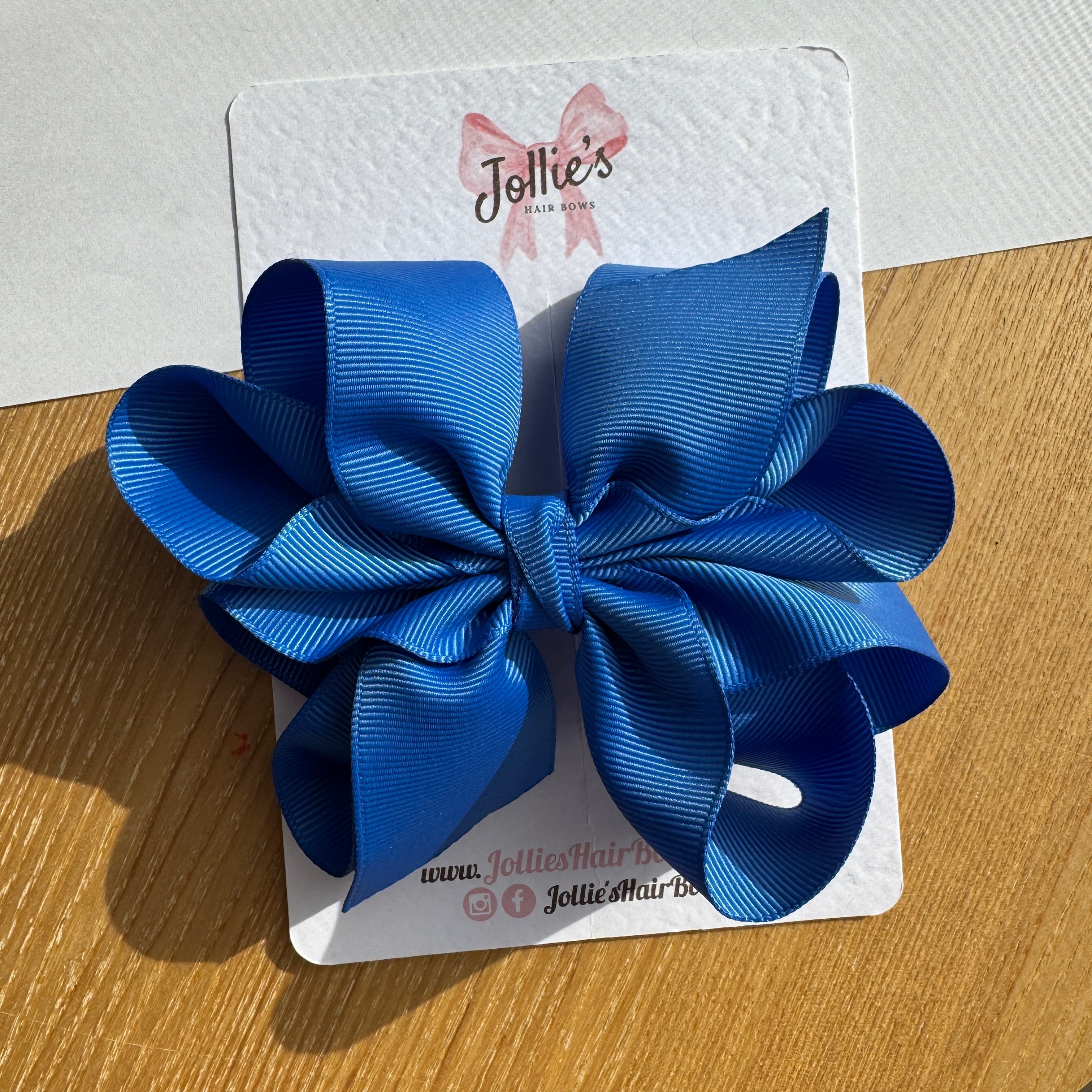 4.5" Royal Blue Octopus Hair Bow – Grosgrain Ribbon Clip for School & Everyday Wear