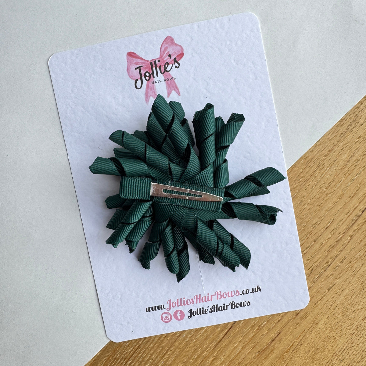 3.5" Spruce Corker Hair Bow with Lined Alligator Clip (Single) – Grosgrain Ribbon