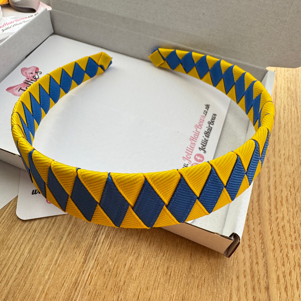 Alice Band – Royal Blue & Yellow Gold