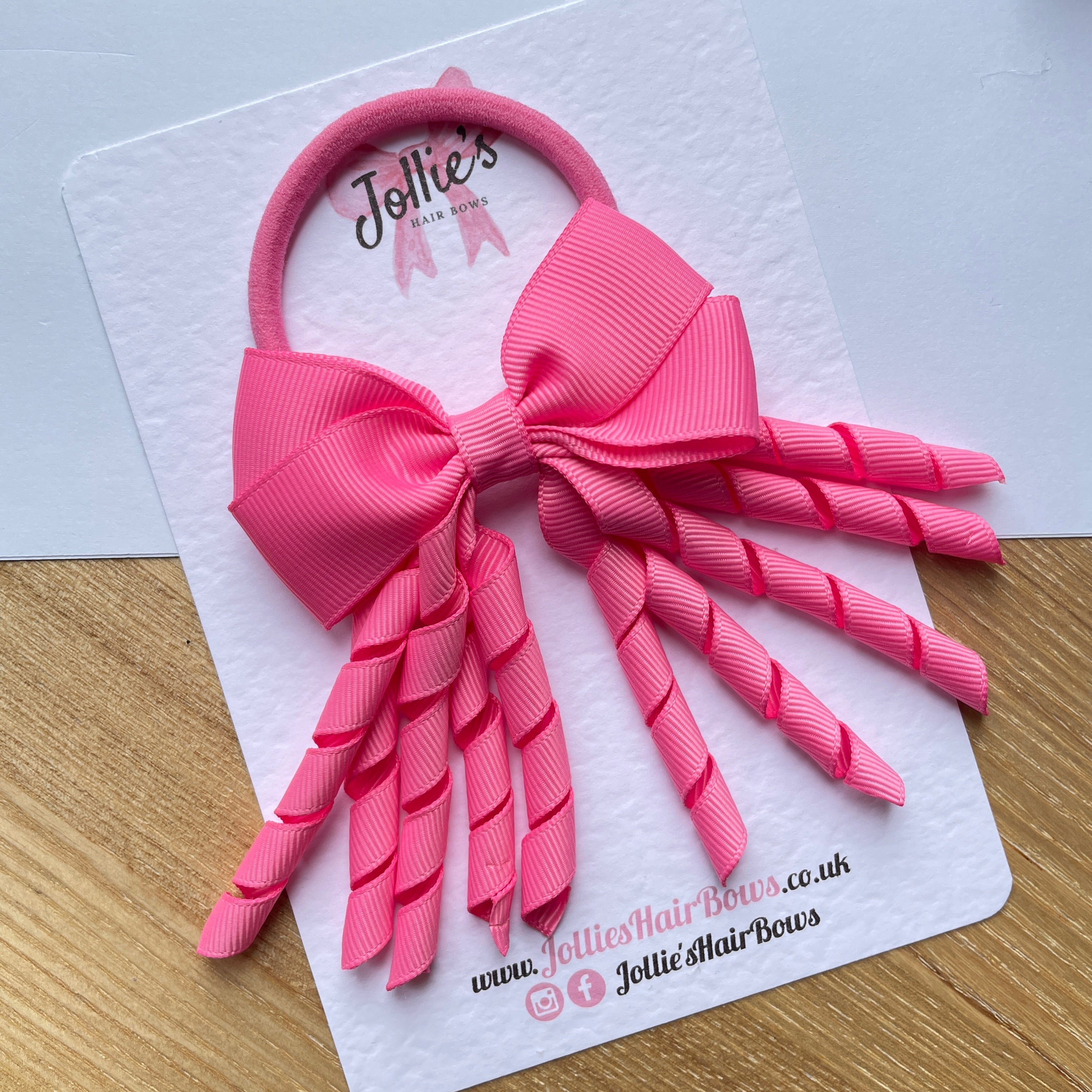 3inch Corker Bow with Bobble - Hot Pink