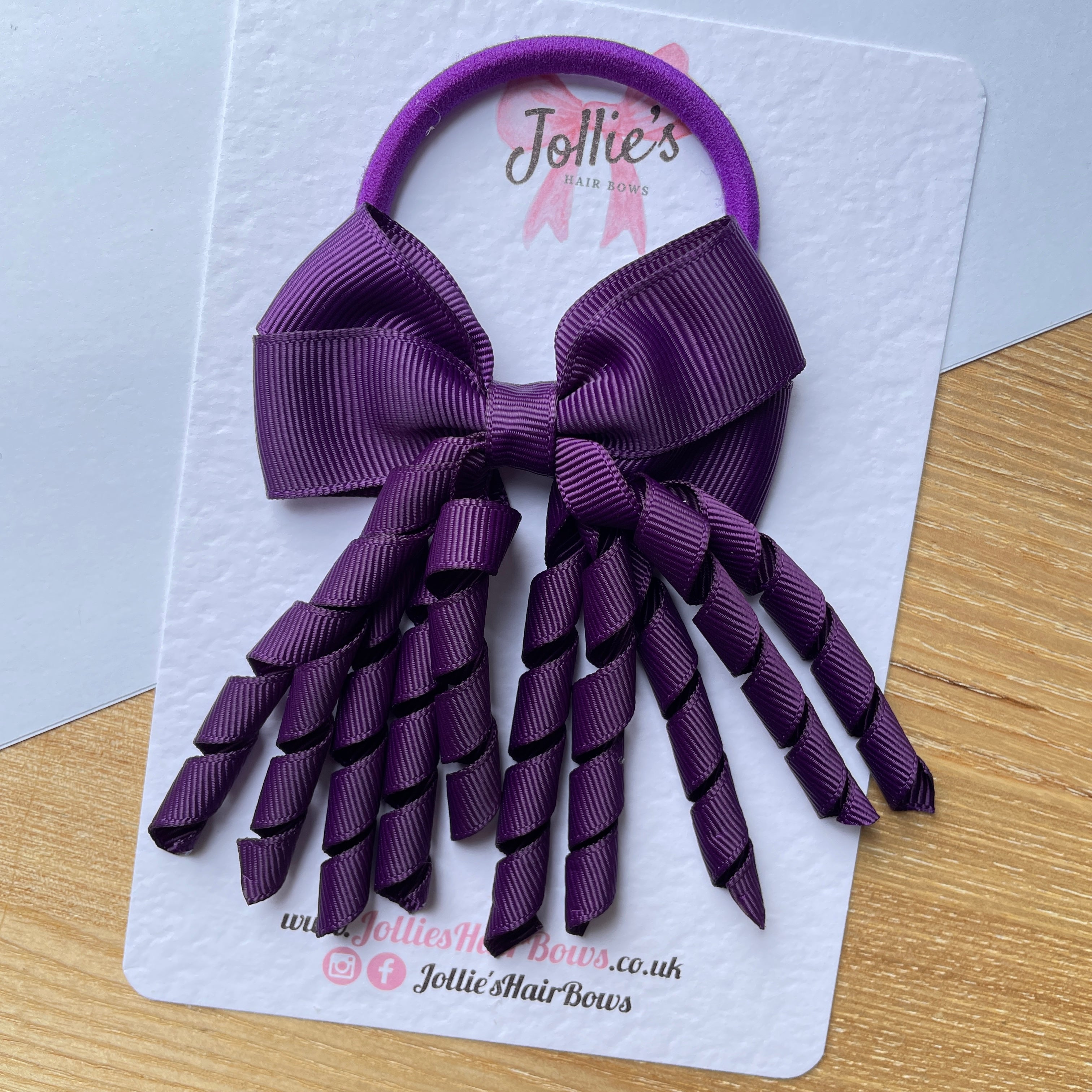 3inch Corker Bow with Bobble - Plum