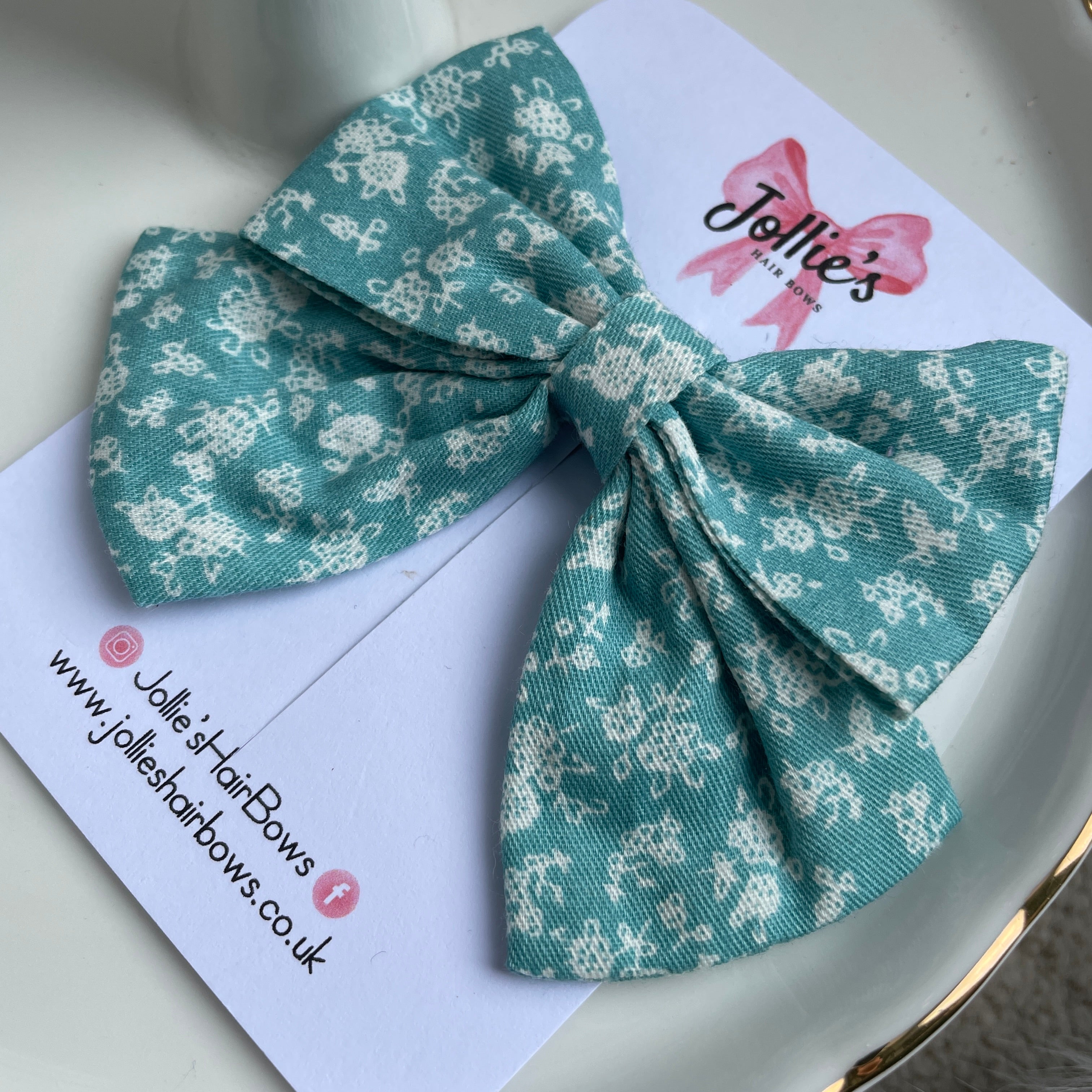 3inch Fabric Bow Clip