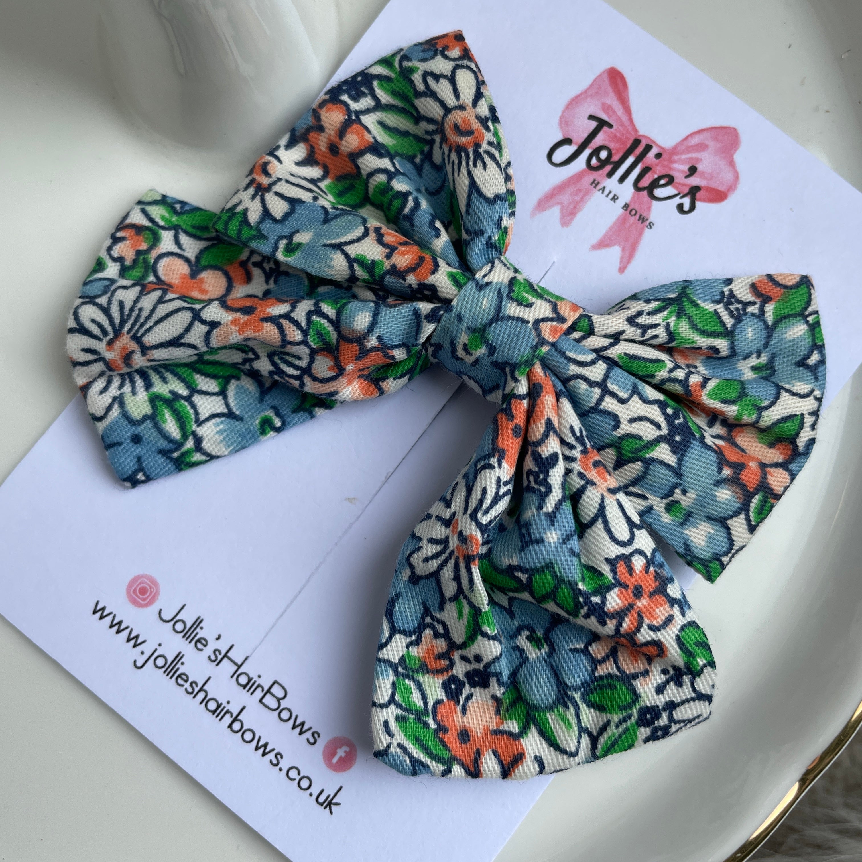 3inch Fabric Bow Clip