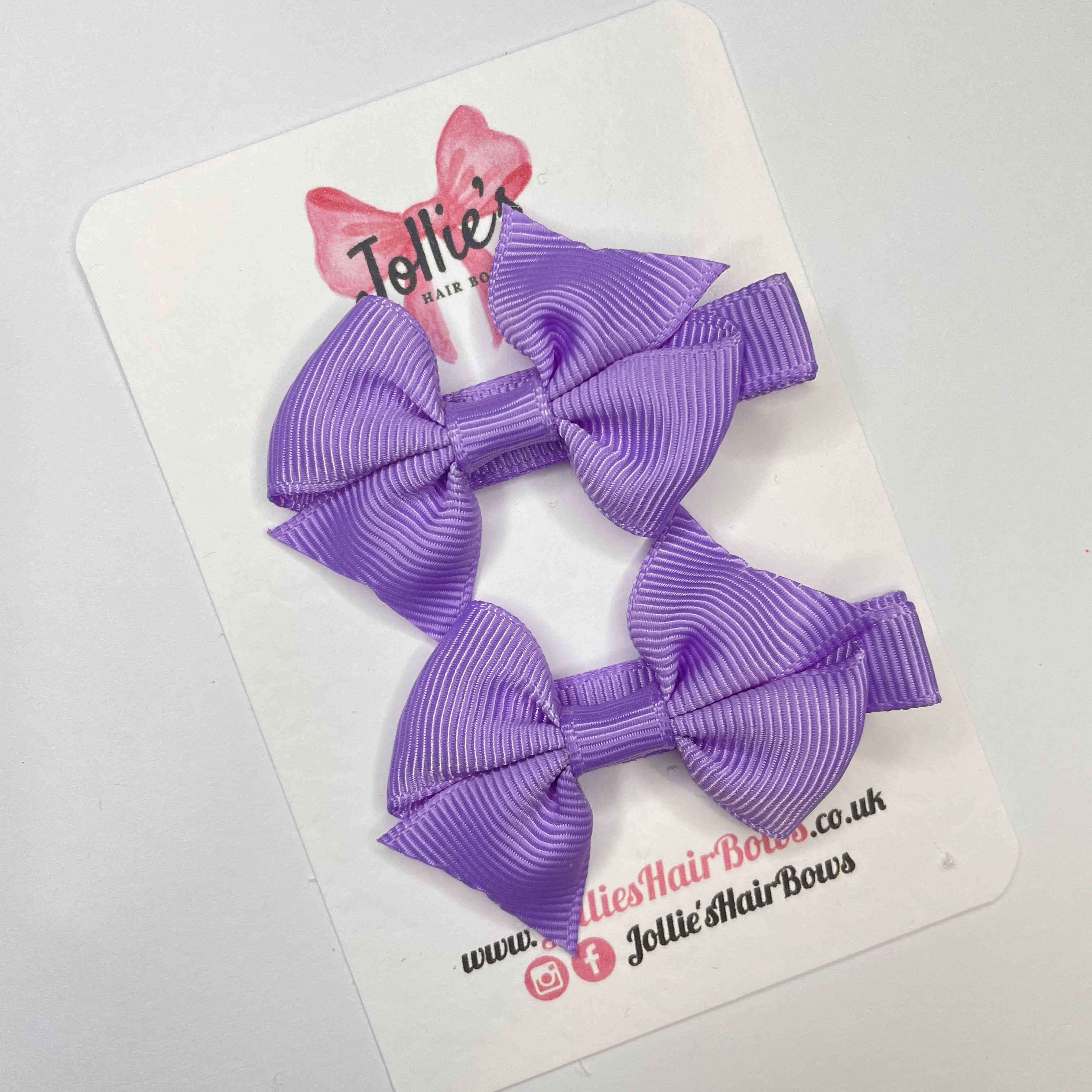 2inch Bow with Clip (pair) - Hyacinth