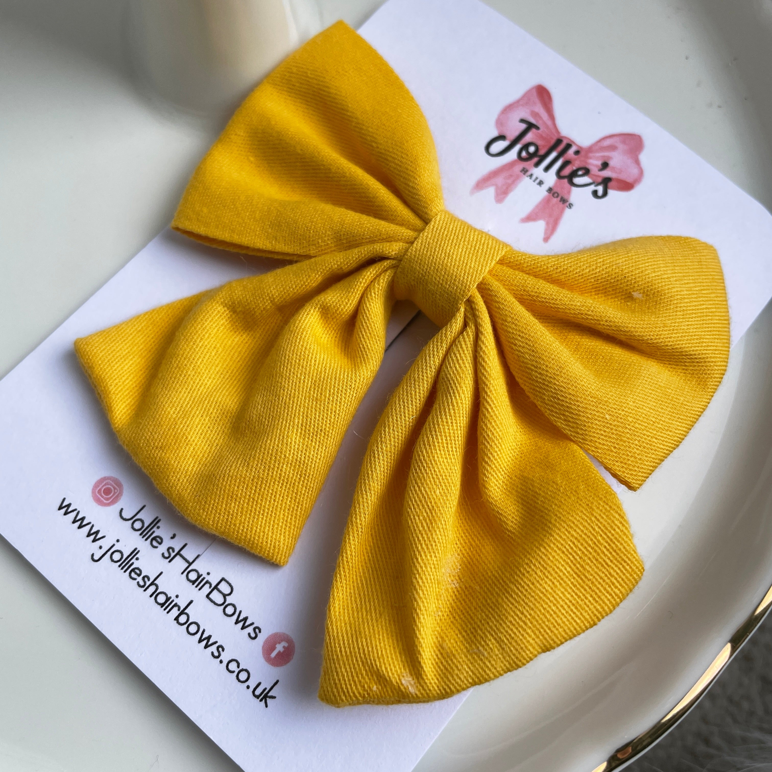 3inch Fabric Bow Clip