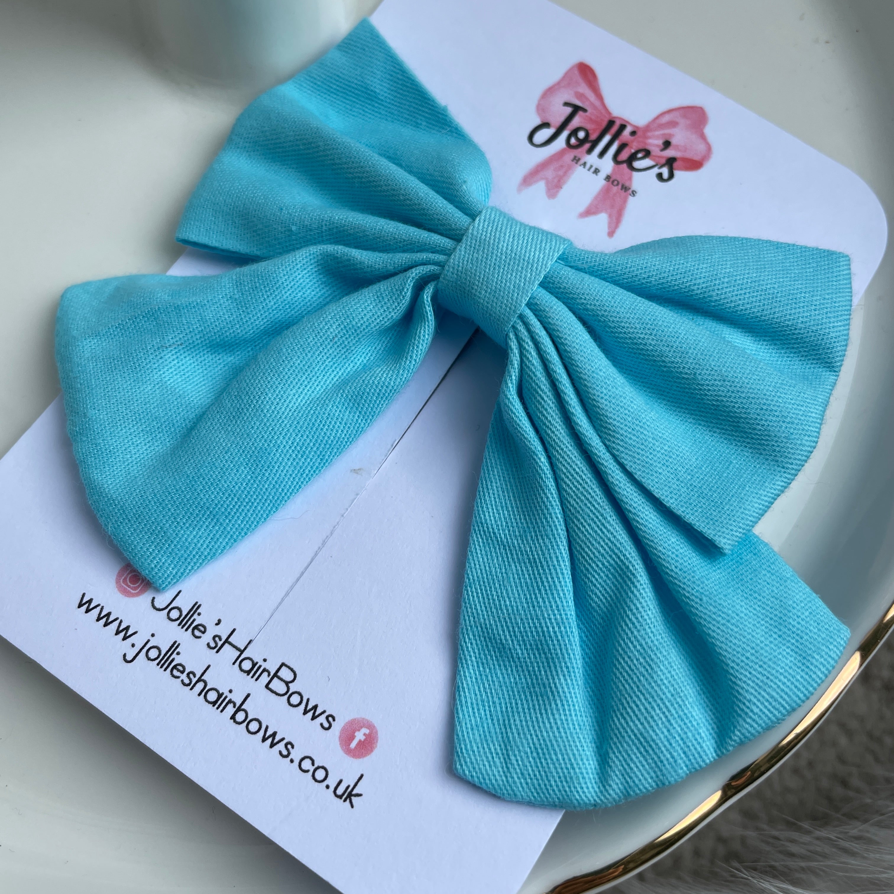 3inch Fabric Bow Clip