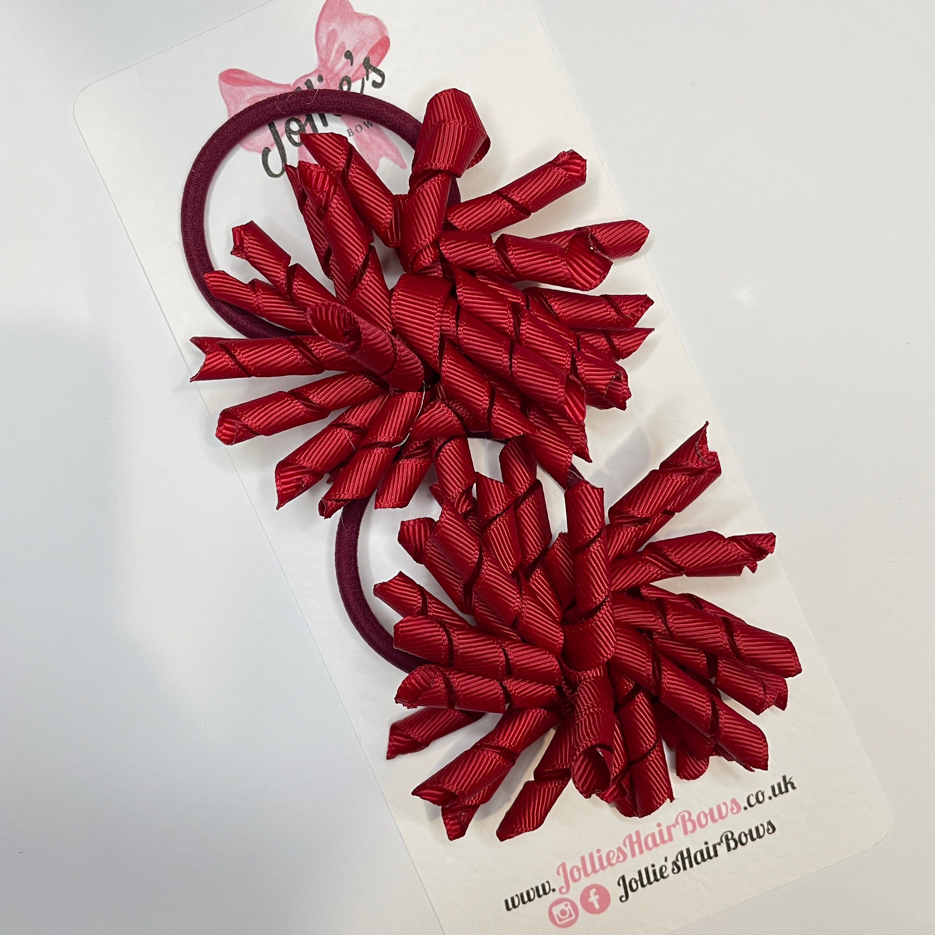 3.5inch Corker Bows Set with Bobble - Scarlet Red