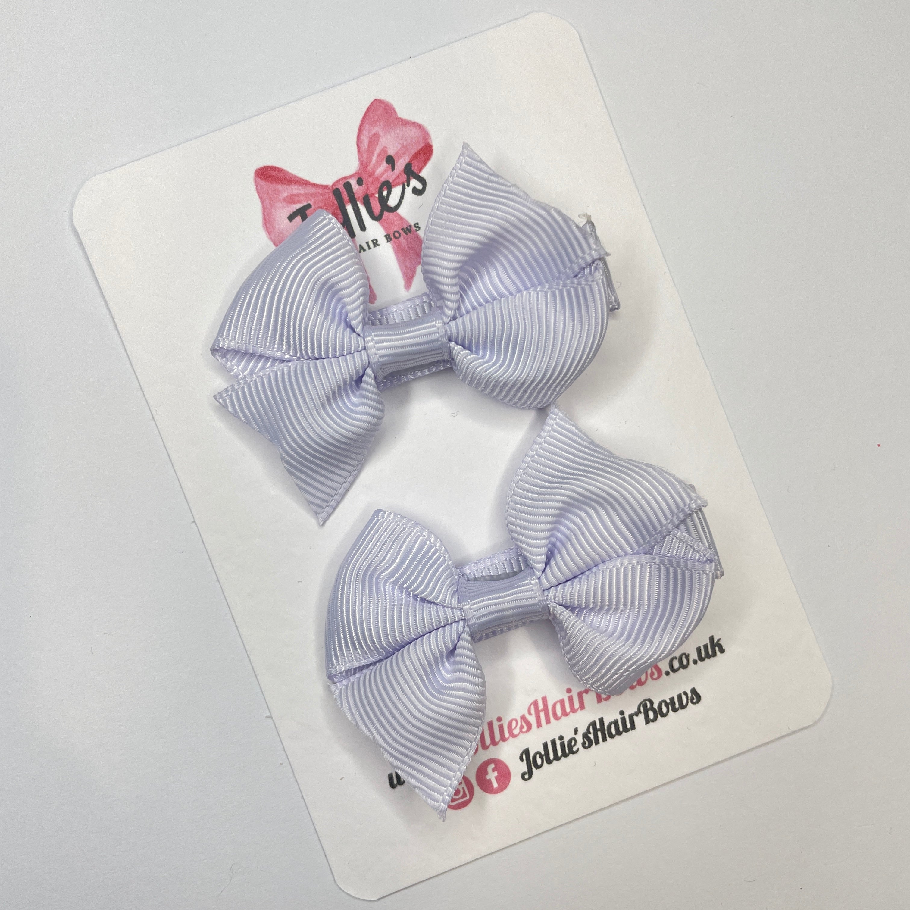 2inch Bow with Clip (pair) - Lilac Mist