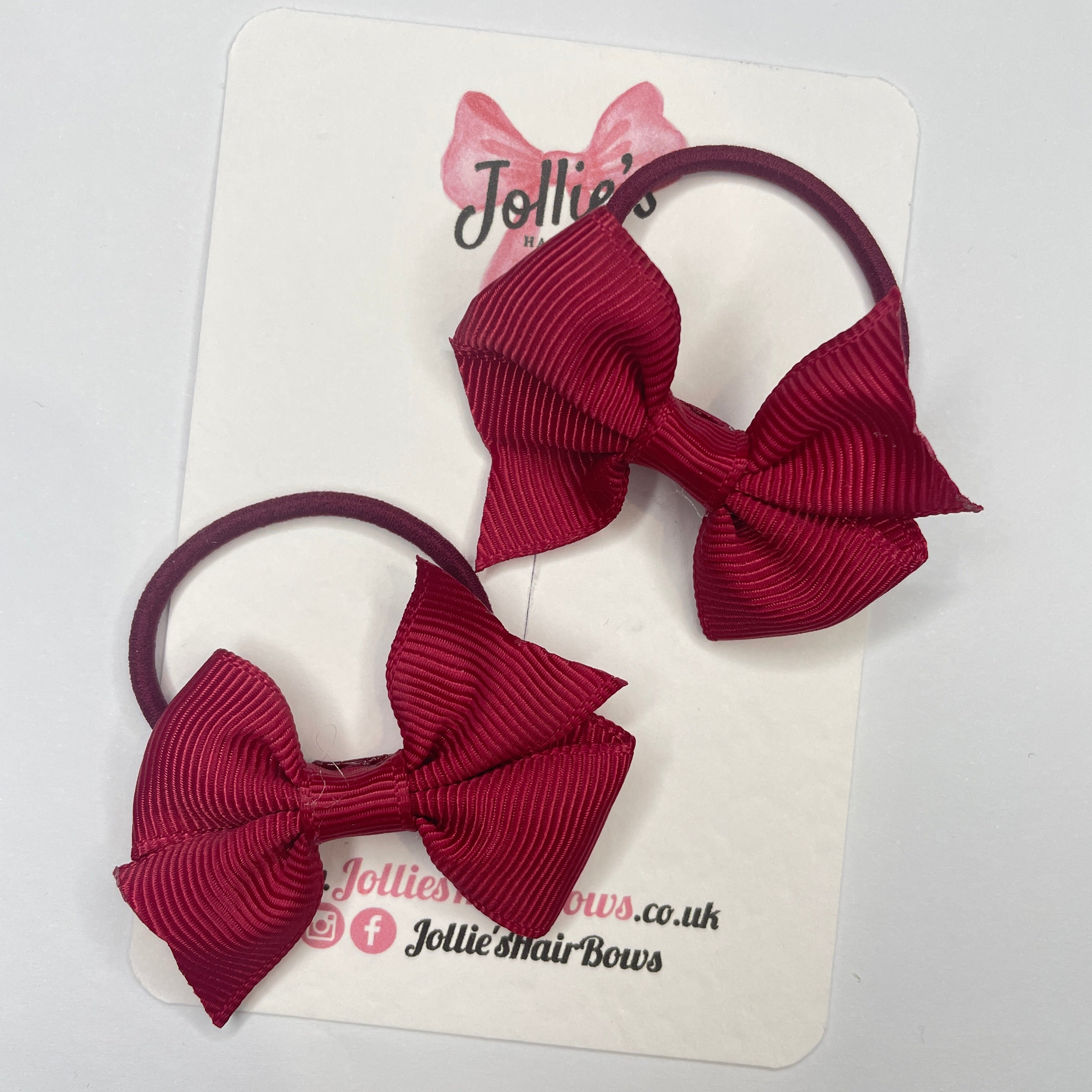 2inch Bow with thin elastic (pair) - Beauty